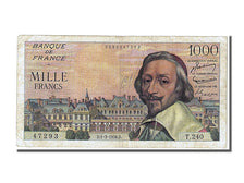 Francia, 1000 Francs, 1 000 F 1953-1957 ''Richelieu'', 1956, KM:134a, 1956-03...