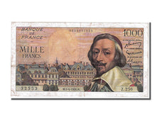 France, 1000 Francs, 1 000 F 1953-1957 ''Richelieu'', 1956, KM #134a,...