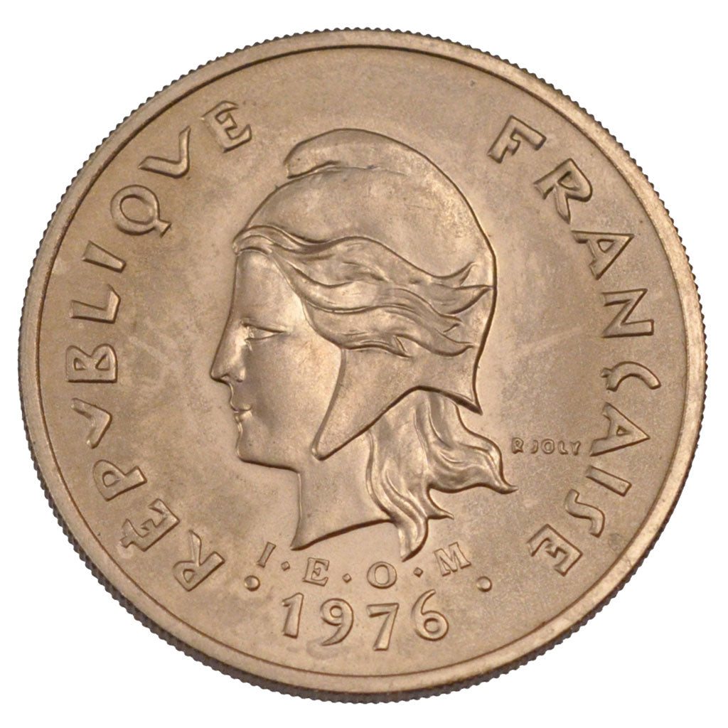 NEW CALEDONIA, 100 Francs, 1976, Paris, KM #E14, MS(65-70), Nickel-Bronze,...