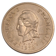 NEW CALEDONIA, 100 Francs, 1976, Paris, KM #E14, MS(65-70), Nickel-Bronze,...