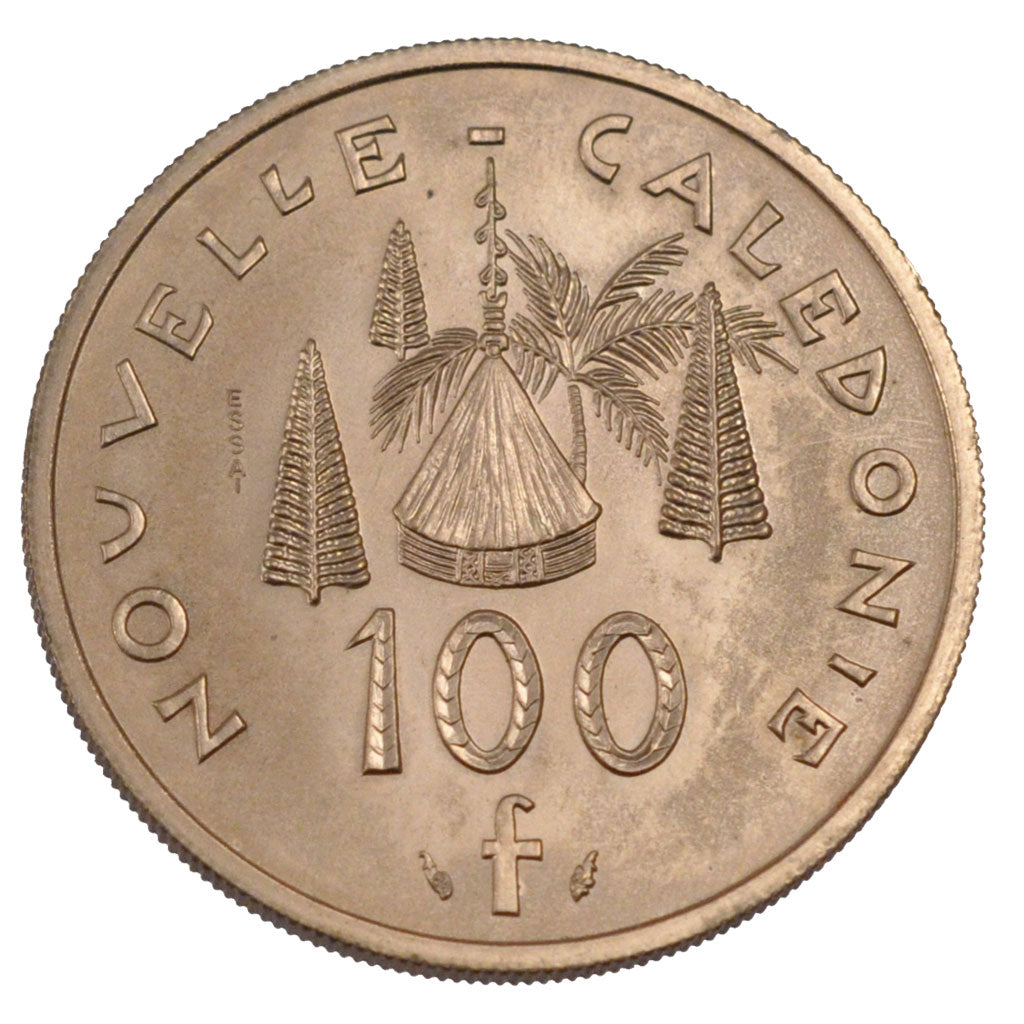 NEW CALEDONIA, 100 Francs, 1976, Paris, KM #E14, MS(65-70), Nickel-Bronze,...