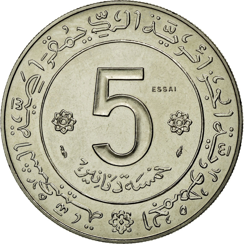 Coin, Algeria, 5 Dinars, 1974, Paris, MS(65-70), Nickel, KM:E6