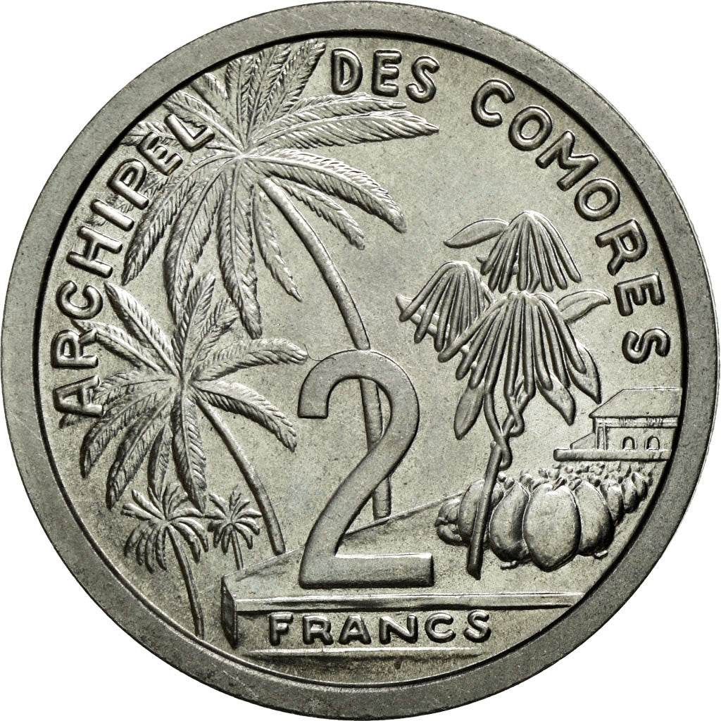 Coin, Comoros, Franc, 1964, Paris, MS(65-70), Aluminium, Lecompte:34
