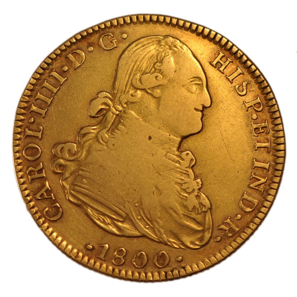 Mexico, 4 Escudos, 1800, Mexico, KM #144, VF(30-35), Gold, 13.41