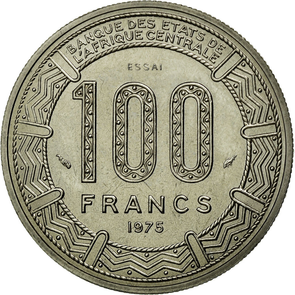 Coin, Congo Republic, 100 Francs, 1975, Paris, MS(65-70), Nickel, KM:E3