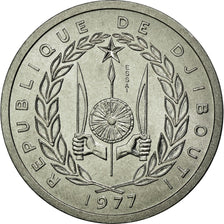 Coin, Djibouti, 2 Francs, 1977, MS(65-70), Aluminium, KM:E2