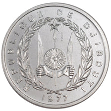 DJIBOUTI, 5 Francs, 1977, KM #E3, MS(65-70), Aluminium, 3.78