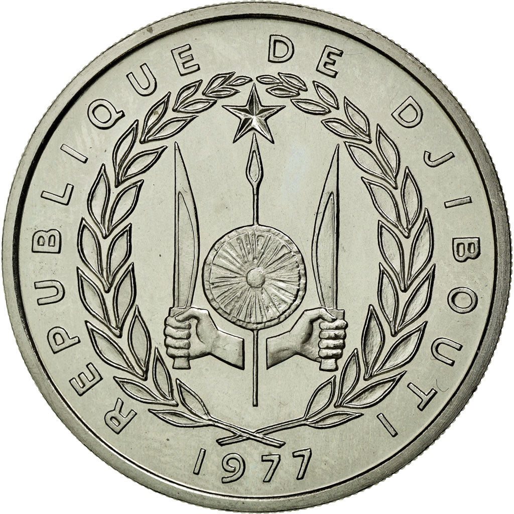 Coin, Djibouti, 100 Francs, 1977, MS(65-70), Nickel, KM:E7