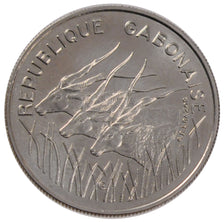 Gabon, 100 Francs, 1971, KM #E3, MS(65-70), Nickel, 7.02