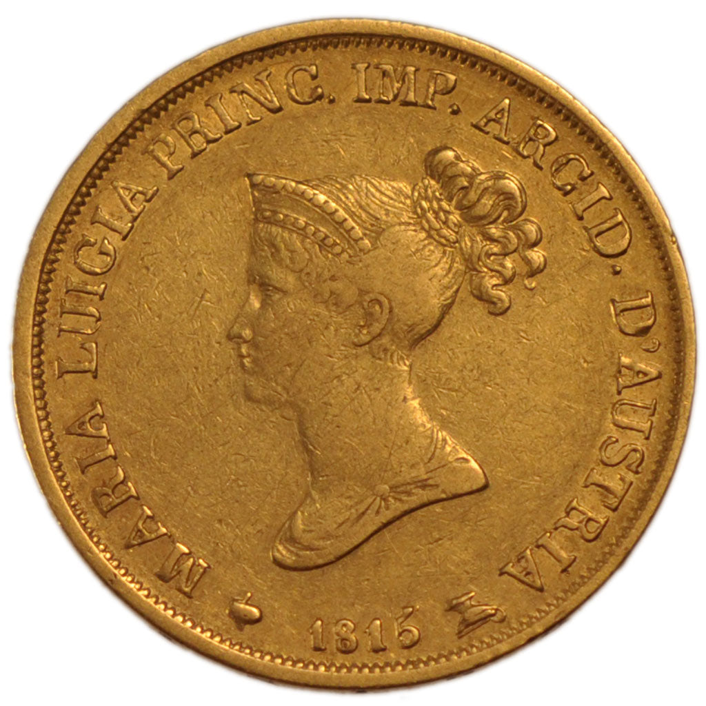 ITALIAN STATES, 20 Lire, 1815, Parma, KM #31, EF(40-45), Gold, 6.39