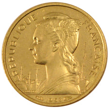 MADAGASCAR, 10 Francs, 1953, Paris, KM #E4, MS(65-70), Aluminum-Bronze,...