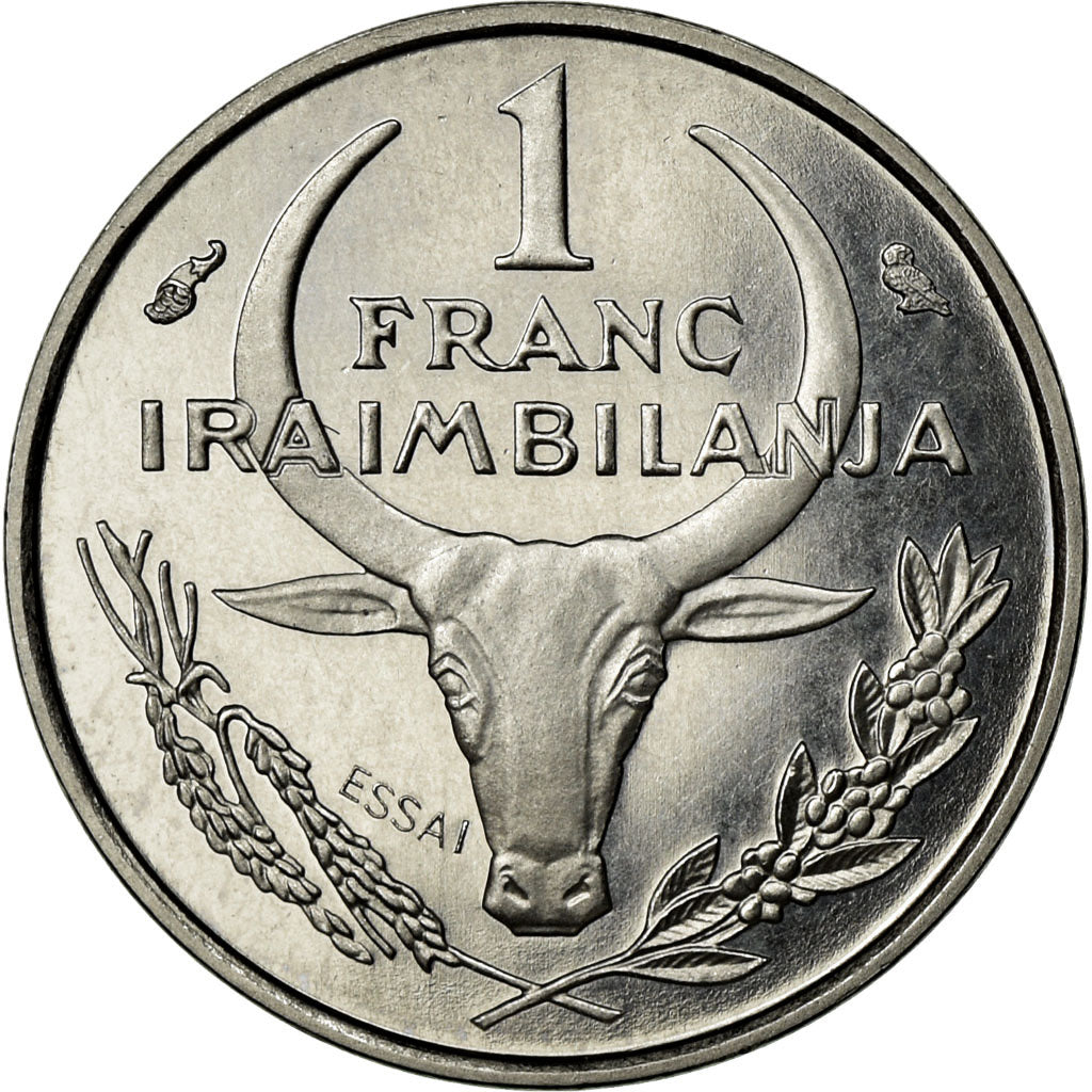 Coin, Madagascar, Franc, 1965, Paris, MS(65-70), Stainless Steel, KM:E6