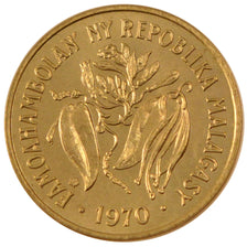 Coin, Madagascar, 2 Francs, 1970, Paris, MS(65-70), Stainless Steel, KM:9