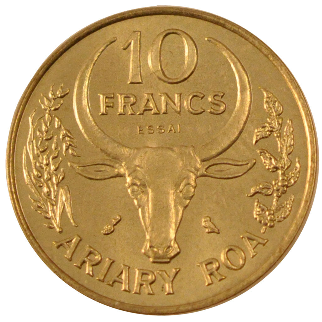 Coin, Madagascar, 2 Francs, 1970, Paris, MS(65-70), Stainless Steel, KM:9