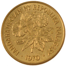 Moneda, Madagascar, 5 Francs, Ariary, 1970, Paris, FDC, Acero inoxidable, KM:10