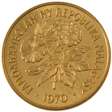 Coin, Madagascar, 5 Francs, Ariary, 1970, Paris, MS(65-70), Stainless Steel