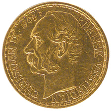 DANISH WEST INDIES, 4 Daler, 20 Francs, 1905, Copenhagen, KM #72, AU(55-58),...