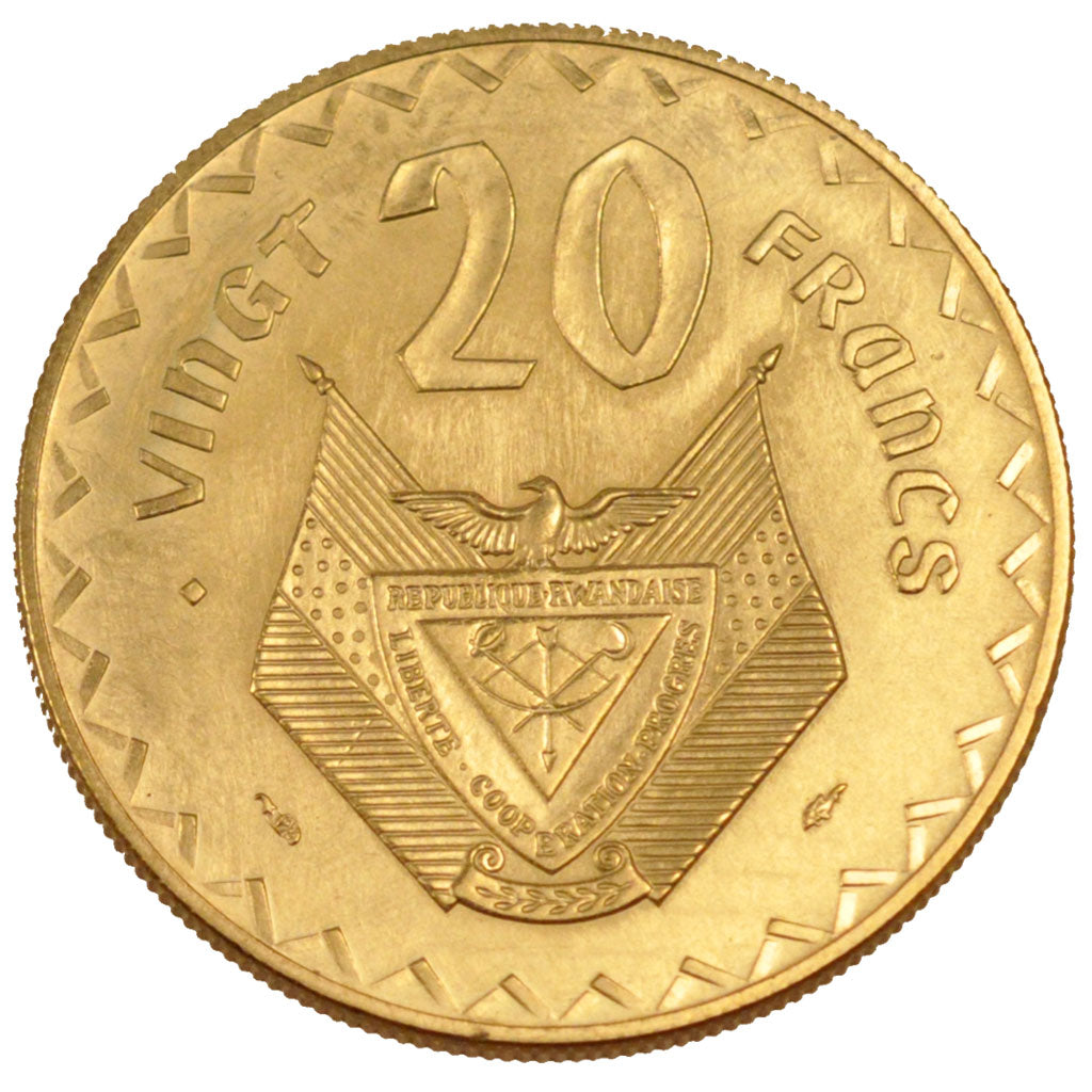 Ruanda, 20 Francs, 1977, FDC, Ottone, KM:E6
