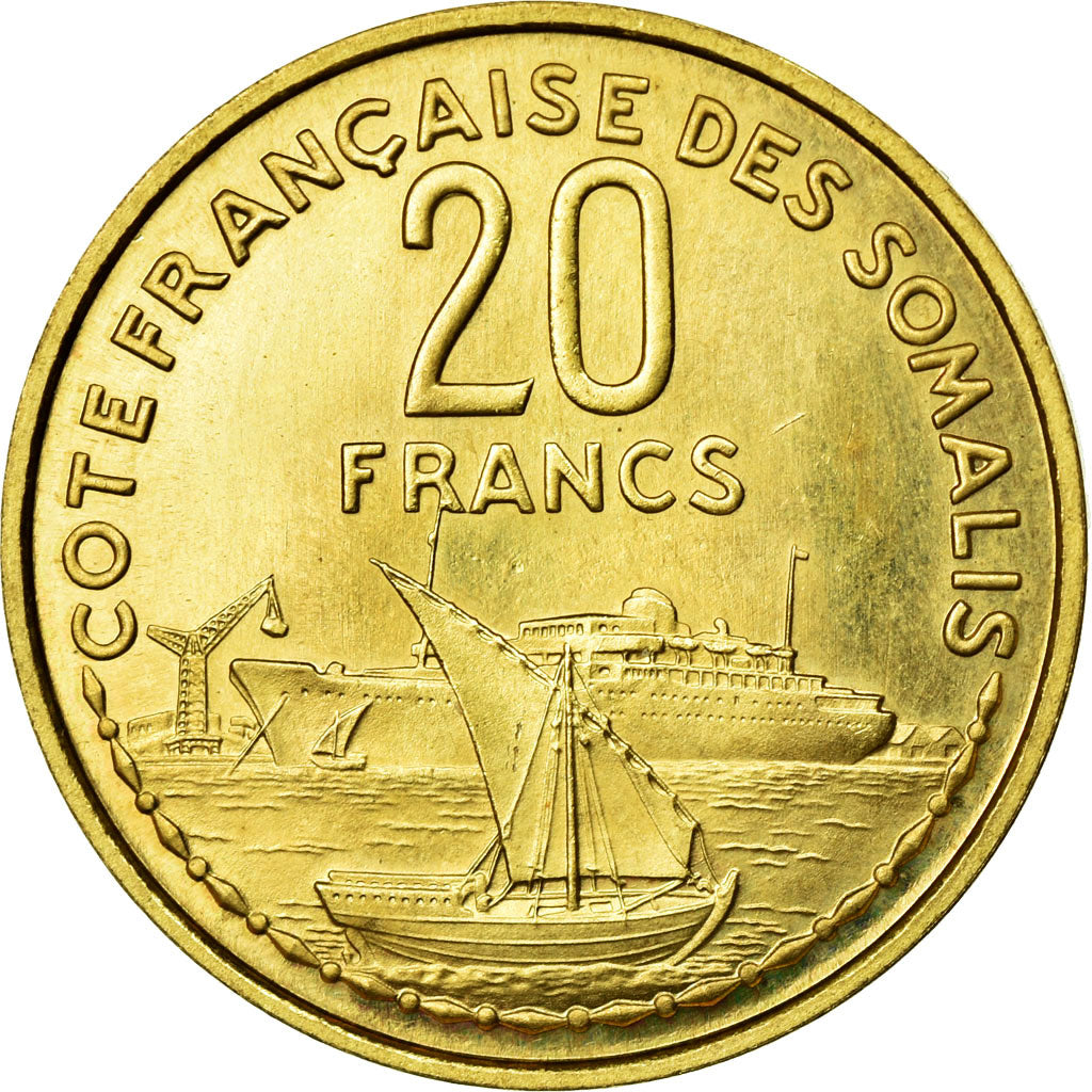 RWANDA, 50 Francs, 1977, KM #E7, MS(65-70), Brass, 10.03