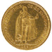 Hungary, 20 Korona, 1897, Kremnitz, KM #486, AU(55-58), Gold, 6.79