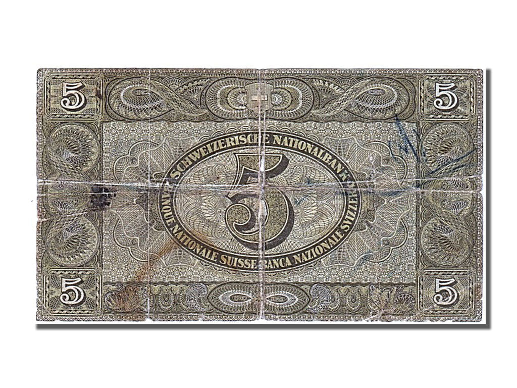 Switzerland, 5 Franken, 1947, KM #11m, 1947-10-16, VF(20-25), 33E