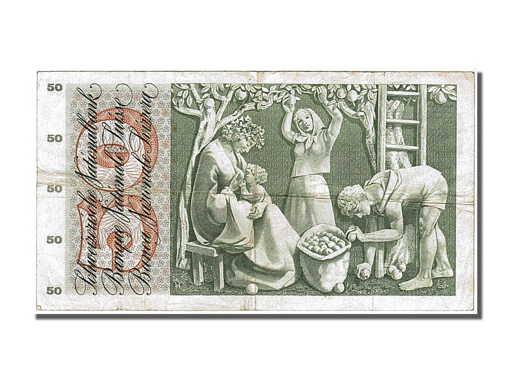 Banknote, Switzerland, 50 Franken, 1967, 1967-06-30, AU(50-53)