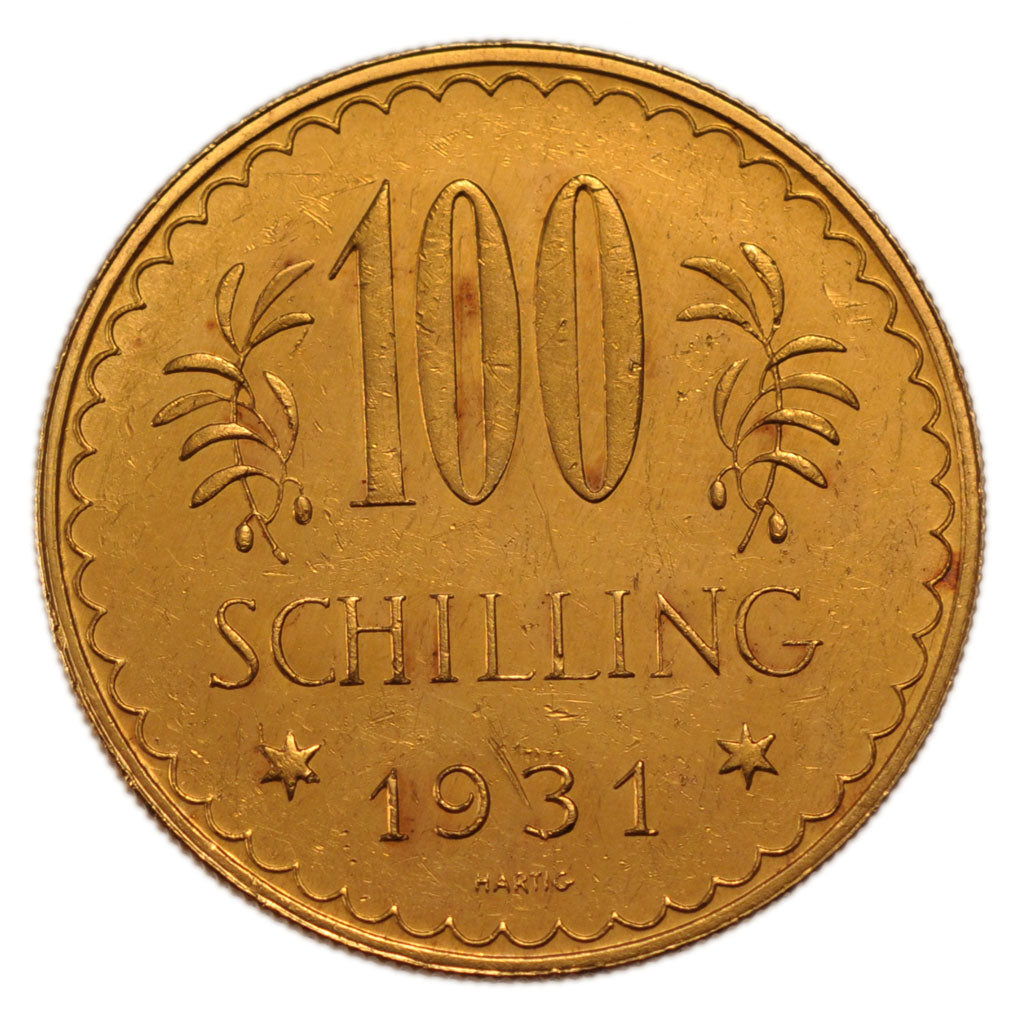 Austria, 100 Schilling, 1931, Vienne, KM #2842, AU(55-58), Gold, 23.62