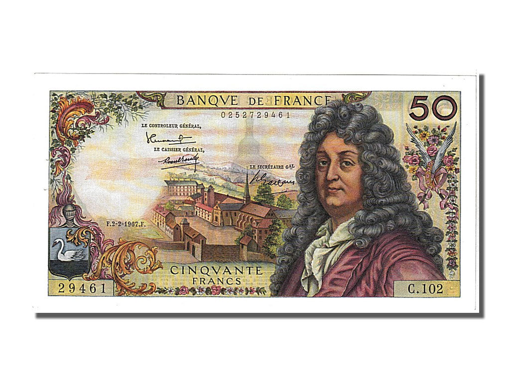 Francia, 50 Francs, 50 F 1962-1976 ''Racine'', 1967, KM:148b, 1967-02-02, SPL...
