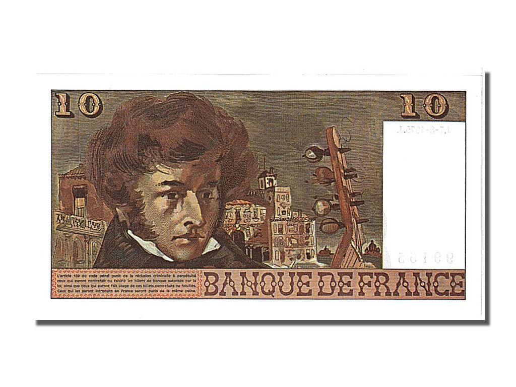 Biljet, Frankrijk, 10 Francs, 10 F 1972-1978 ''Berlioz'', 1975, 1975-10-07