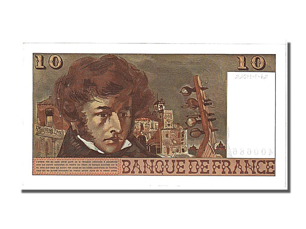 France, 10 Francs, 10 F 1972-1978 ''Berlioz'', 1976, KM #150c, 1976-03-04,...