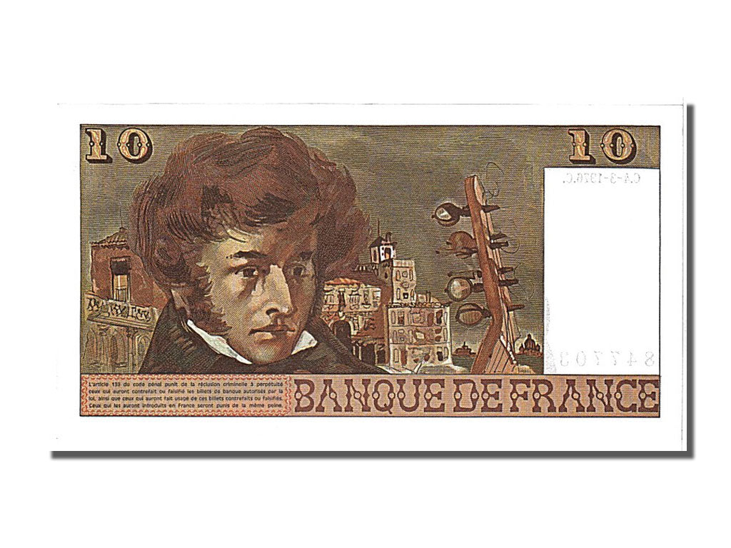 France, 10 Francs, 10 F 1972-1978 ''Berlioz'', 1976, KM #150c, 1976-03-04,...
