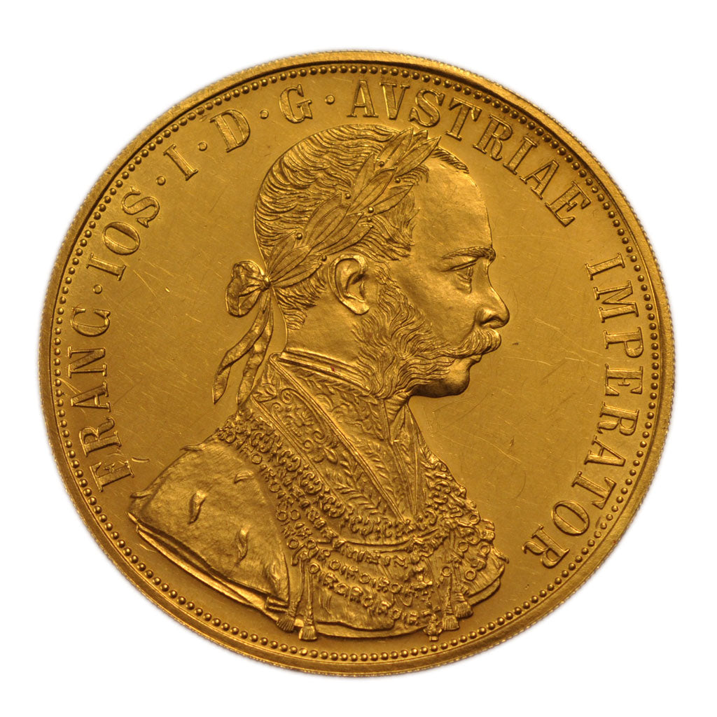 Austria, 4 Ducats, 1915, Vienne, KM #2276, MS(60-62), Gold, 13.99