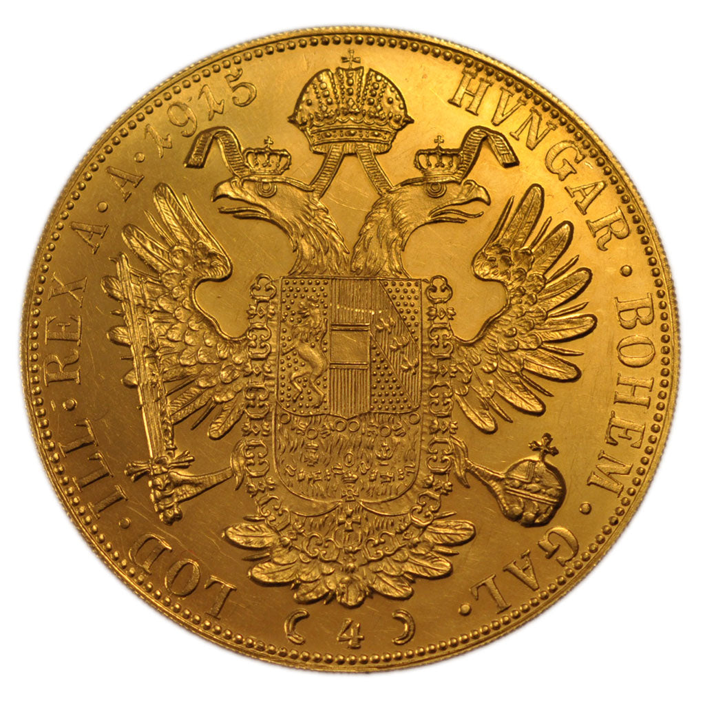 Austria, 4 Ducats, 1915, Vienne, KM #2276, MS(60-62), Gold, 13.99