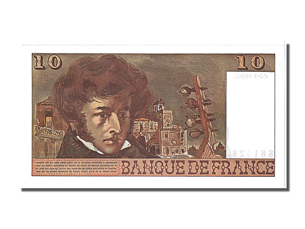 Geldschein, Frankreich, 10 Francs, 10 F 1972-1978 ''Berlioz'', 1978, 1978-07-06