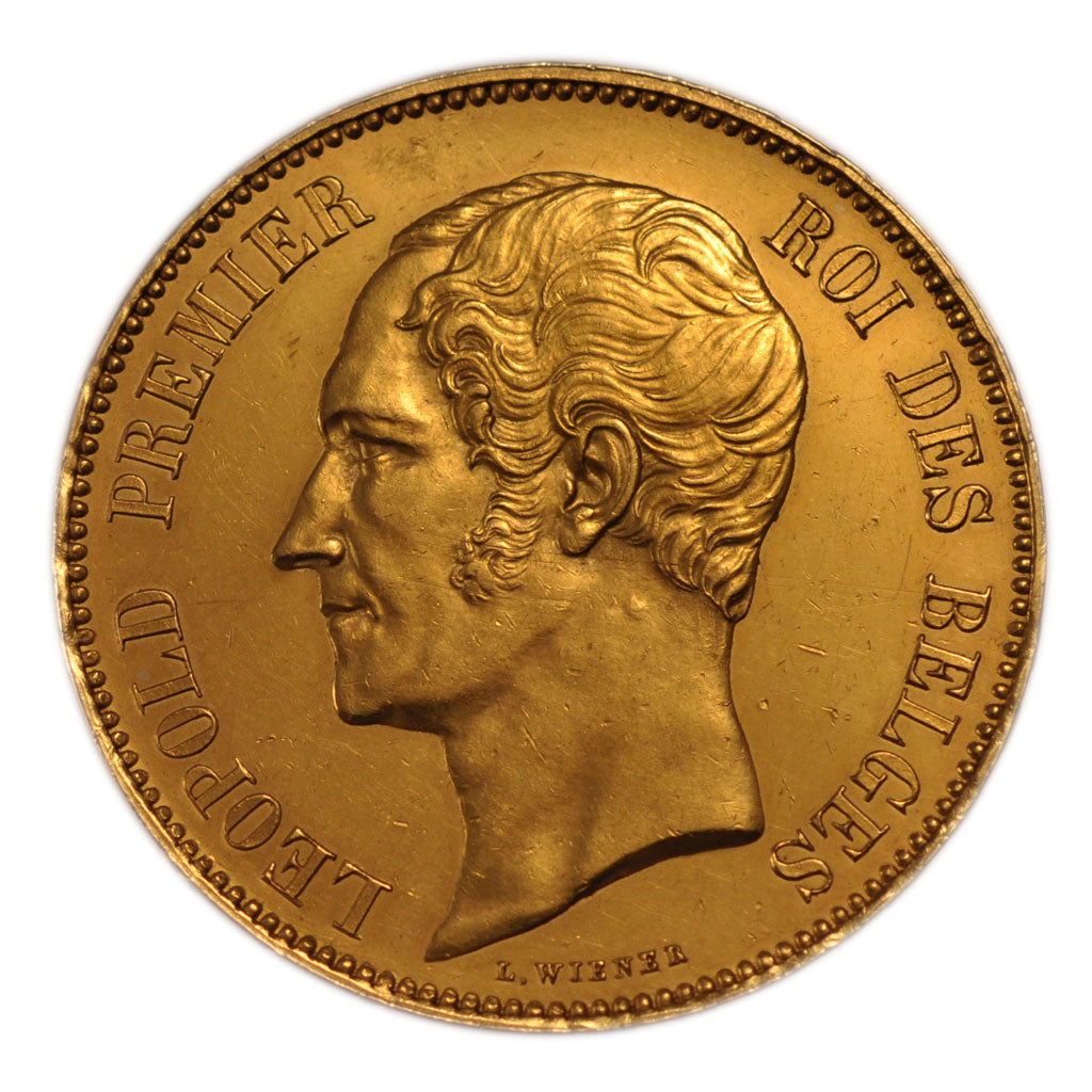 Belgium, 100 Francs, 1853, Brussels, KM #3.1, AU(55-58), Gold, 32.32