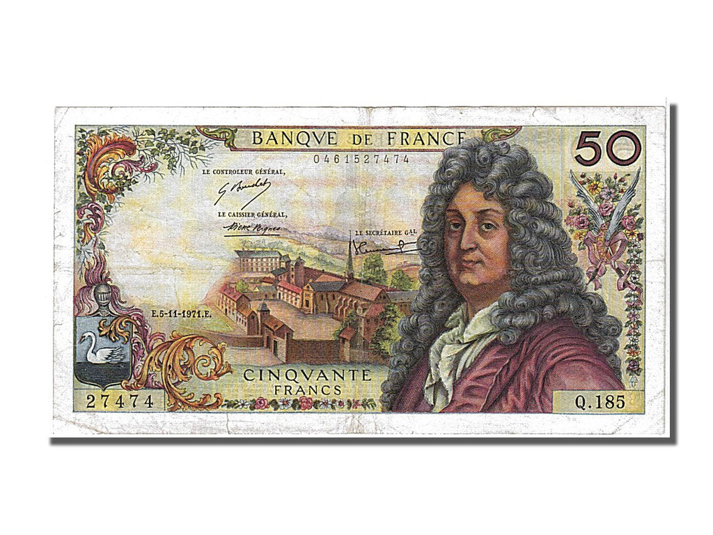 France, 50 Francs, 50 F 1962-1976 ''Racine'', 1971, KM #148d, 1971-11-05,...