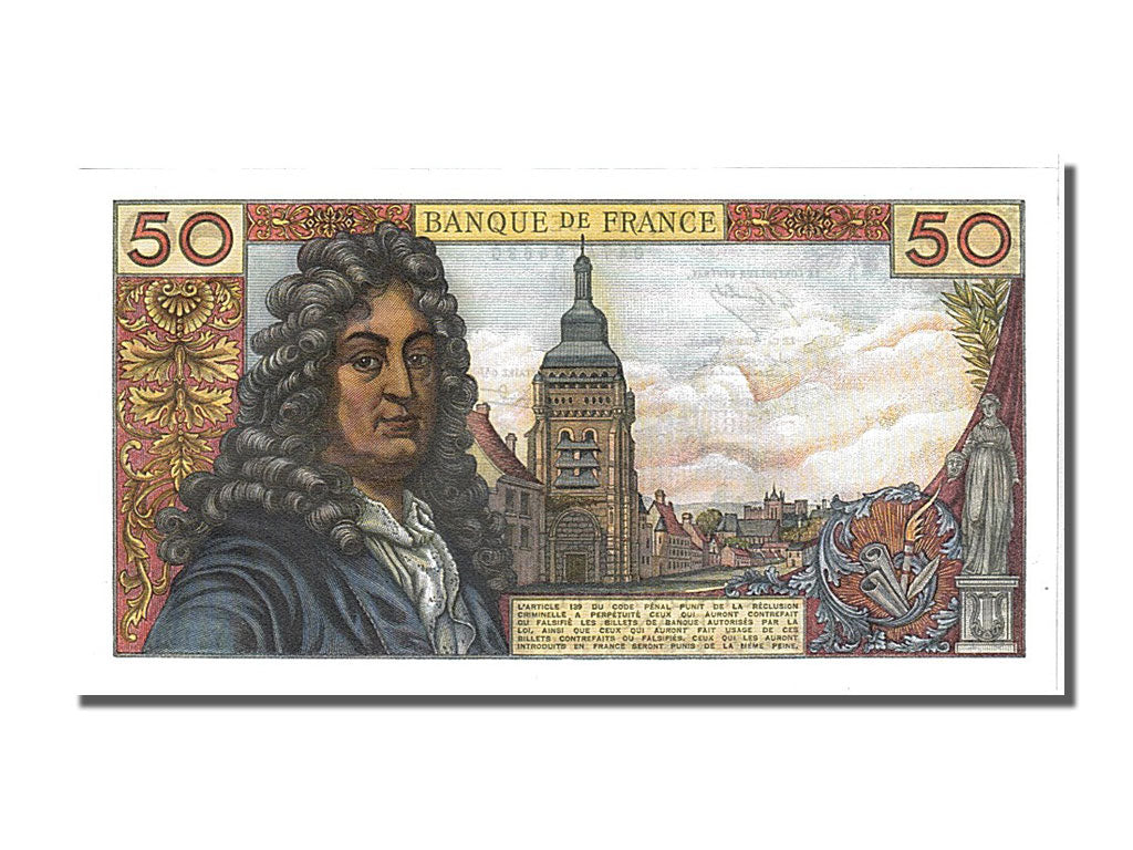 Geldschein, Frankreich, 50 Francs, 50 F 1962-1976 ''Racine'', 1972, 1972-03-02