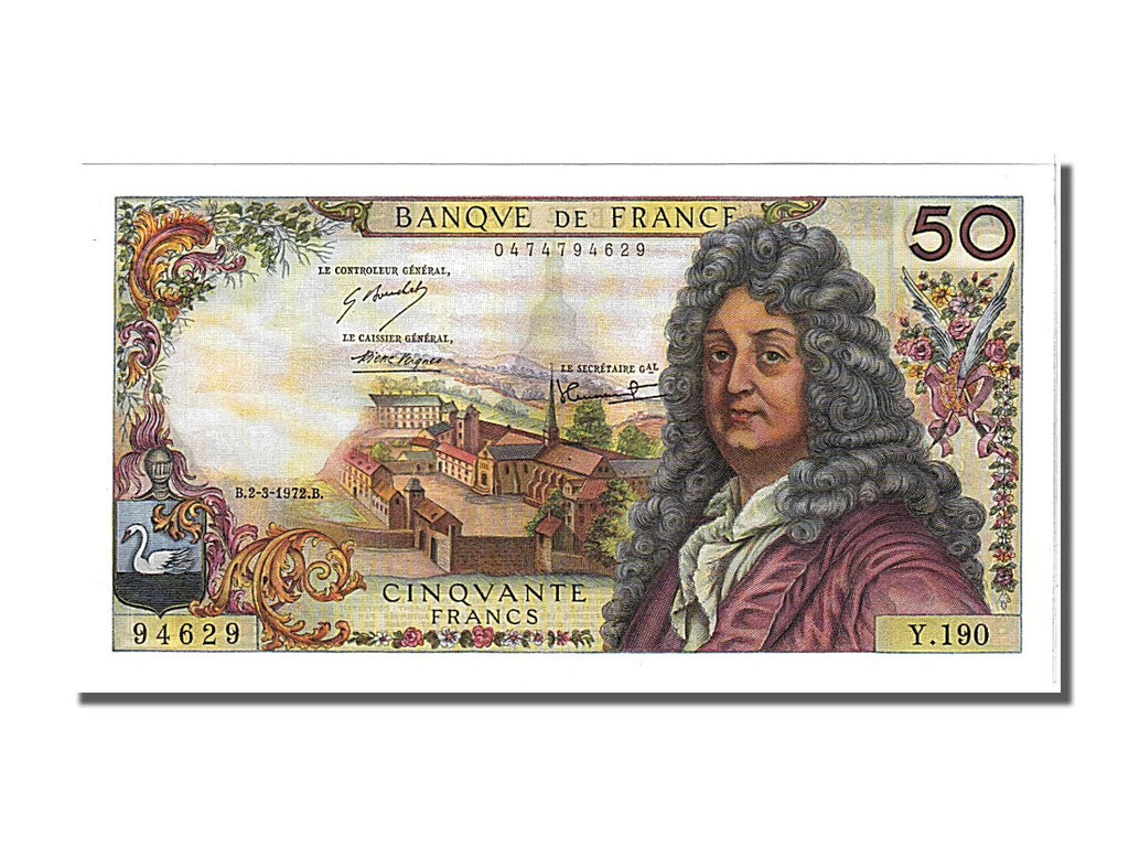 Francia, 50 Francs, 50 F 1962-1976 ''Racine'', 1972, KM:148d, 1972-03-02, FDS...