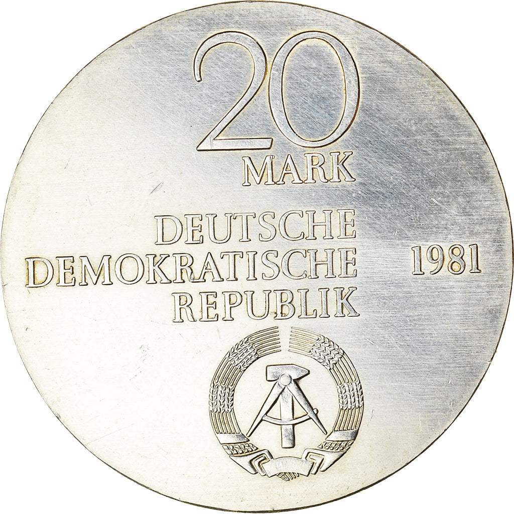 Moneda, REPÚBLICA DEMOCRÁTICA ALEMANA, Carl Freiherr vom Stein, 20 Mark, 1981