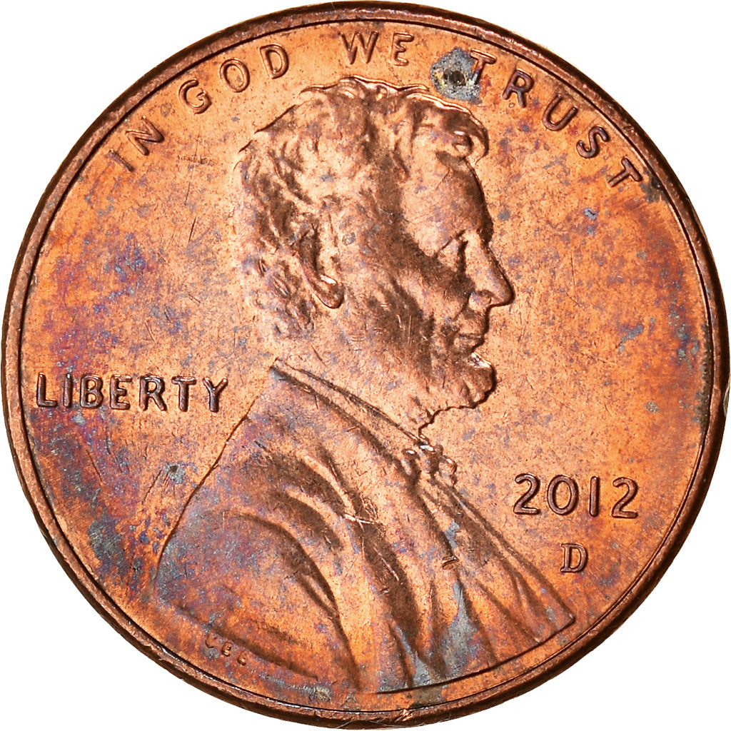 United States, Cent, Lincoln Cent, 2012, Denver, Copper Plated Zinc, VF(30-35)