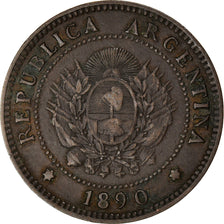 Coin, Argentina, Centavo, 1890, EF(40-45), Bronze, KM:32