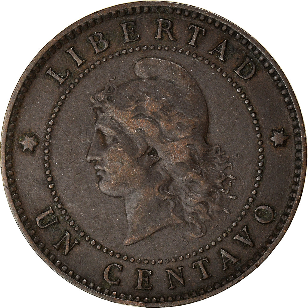 Coin, Argentina, Centavo, 1890, EF(40-45), Bronze, KM:32