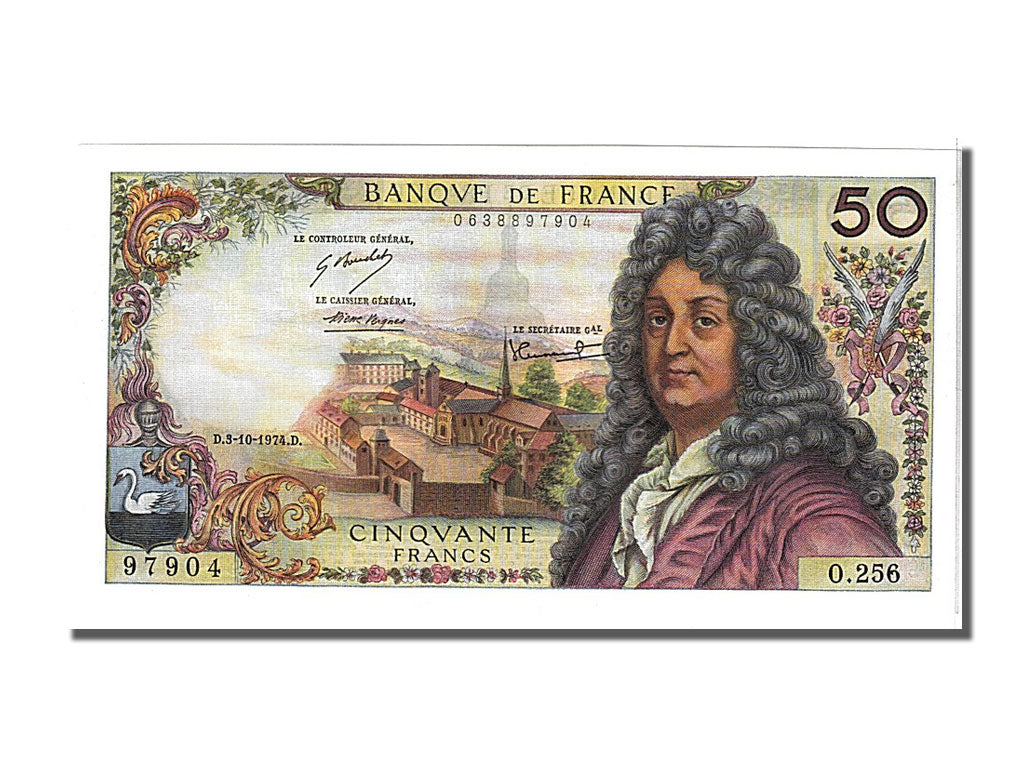 France, 50 Francs, 50 F 1962-1976 ''Racine'', 1974, KM #148d, 1974-10-03,...