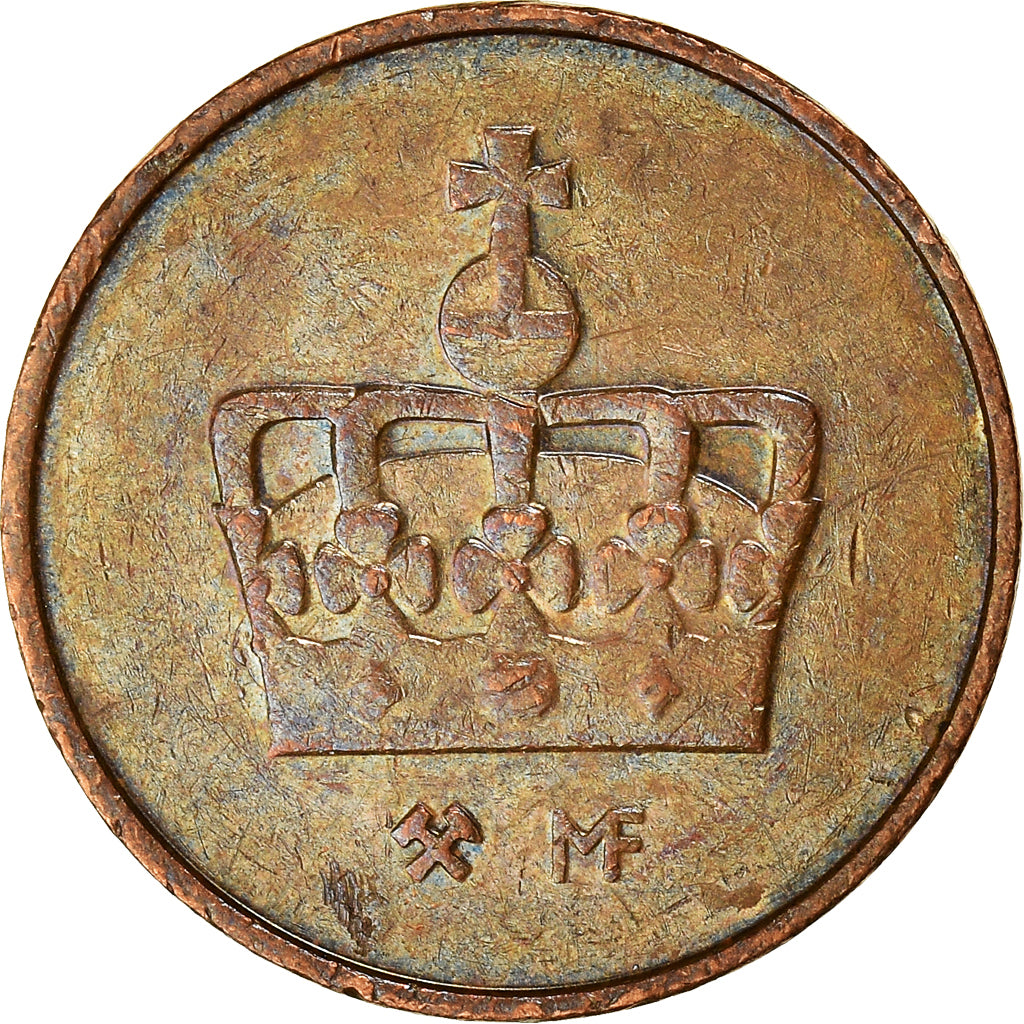 Moneta, Norwegia, Harald V, 50 Öre, 2002, VF(20-25), Brązowy, KM:460