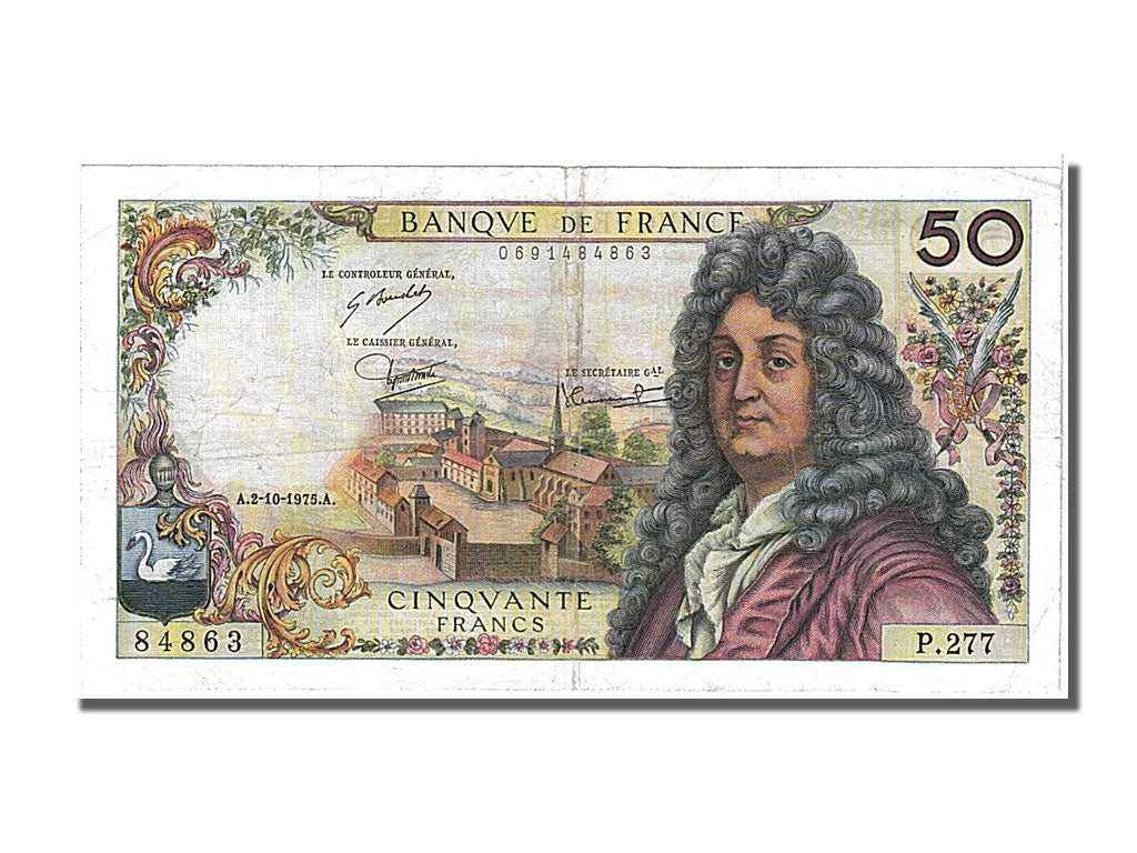 France, 50 Francs, 50 F 1962-1976 ''Racine'', 1975, KM #148e, 1975-10-02,...