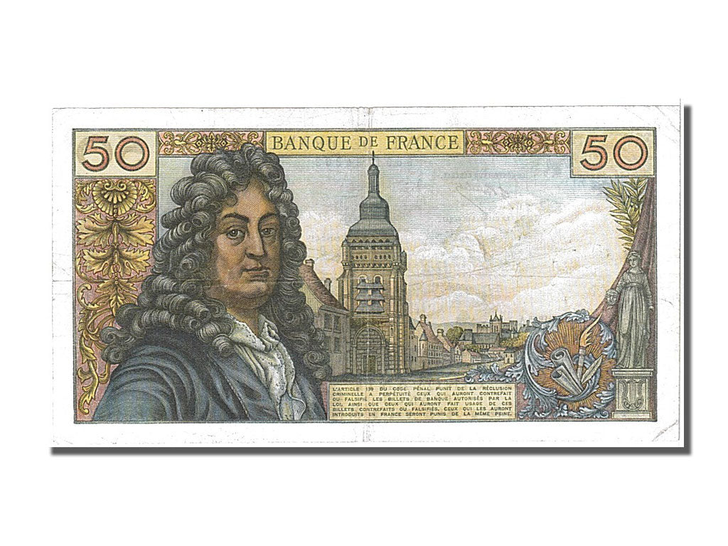 France, 50 Francs, 50 F 1962-1976 ''Racine'', 1975, KM #148e, 1975-10-02,...