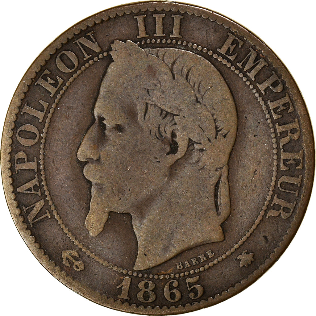 Moneta, Francia, Napoleon III, Napoléon III, 5 Centimes, 1865, Paris, B+