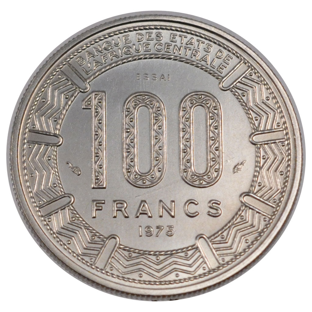 Coin, Chad, 100 Francs, 1975, Paris, MS(65-70), Nickel, KM:E5