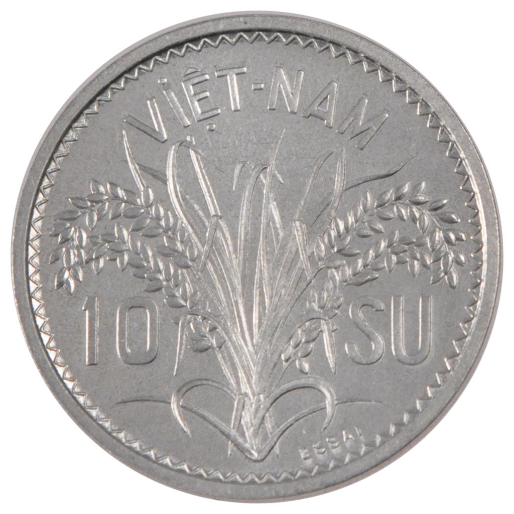 VIET NAM, 10 Su, 1953, Paris, KM #1, MS(65-70), Aluminum, 1.32
