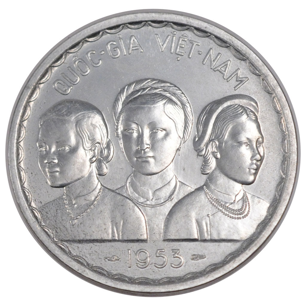 VIET NAM, 50 Xu, 1953, Paris, KM #3, MS(65-70), Aluminum, 3.75